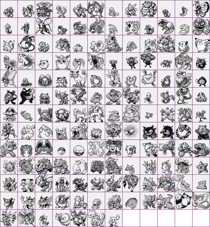 Sprite Database : Pokémon  Gameboy pokemon, Pokemon, Pokemon images