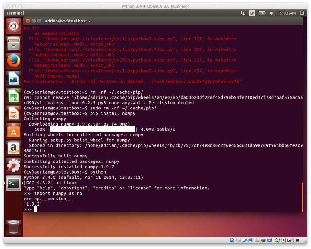 install opencv 3.4 ubuntu 16.04