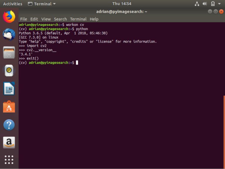 install opencv ubuntu