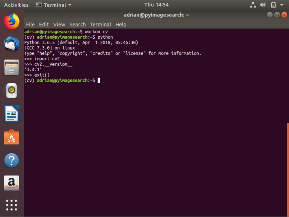 Ubuntu 18.04: How to install OpenCV - PyImageSearch