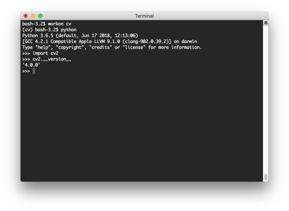 opencv for mac os x install