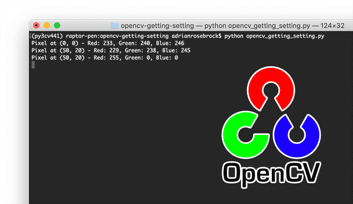 OpenCV Getting and Setting Pixels - PyImageSearch